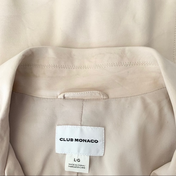 CLUB MONACO Motorcycle Jacket Light Pink Size L - Picture 8 of 8